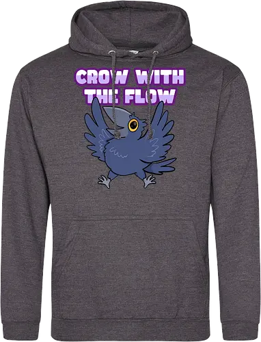 Crow with the flow - Crow, Krähe, Raven. Rabe - Standard Hoodie