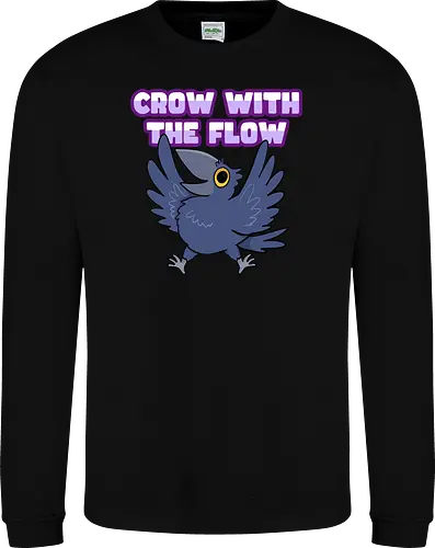 Crow with the flow - Crow, Krähe, Raven. Rabe - Sweatshirt