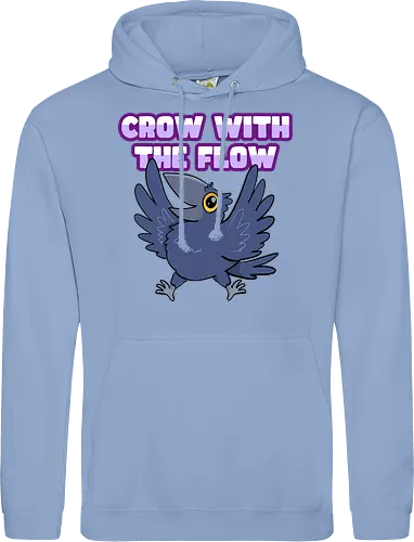 Crow with the flow - Crow, Krähe, Raven. Rabe - Standard Hoodie