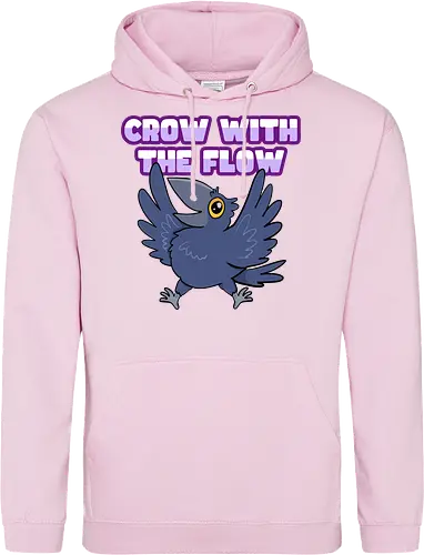 Crow with the flow - Crow, Krähe, Raven. Rabe - Standard Hoodie