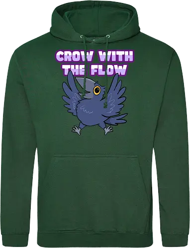 Crow with the flow - Crow, Krähe, Raven. Rabe - Standard Hoodie