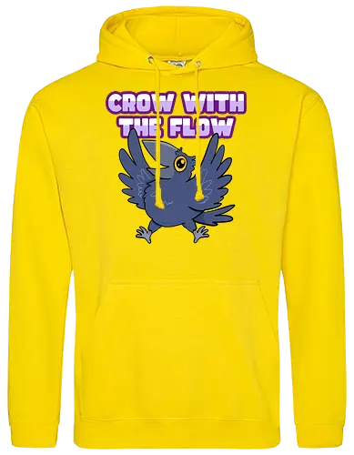 Crow with the flow - Crow, Krähe, Raven. Rabe - Standard Hoodie