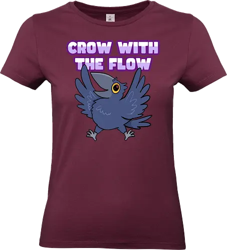 Crow with the flow - Crow, Krähe, Raven. Rabe - Standard T-Shirt (Frauen)