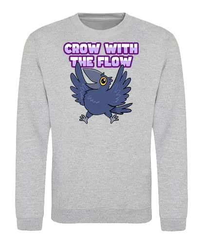 Crow with the flow - Crow, Krähe, Raven. Rabe - Sweatshirt