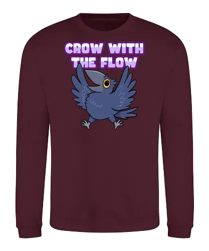 Crow with the flow - Crow, Krähe, Raven. Rabe - Sweatshirt
