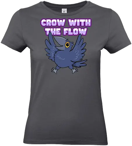 Crow with the flow - Crow, Krähe, Raven. Rabe - Standard T-Shirt (Frauen)