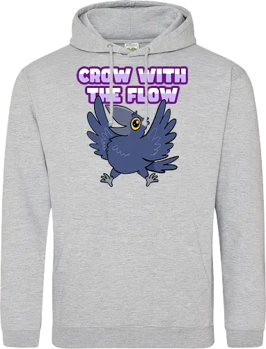 Crow with the flow - Crow, Krähe, Raven. Rabe - Standard Hoodie