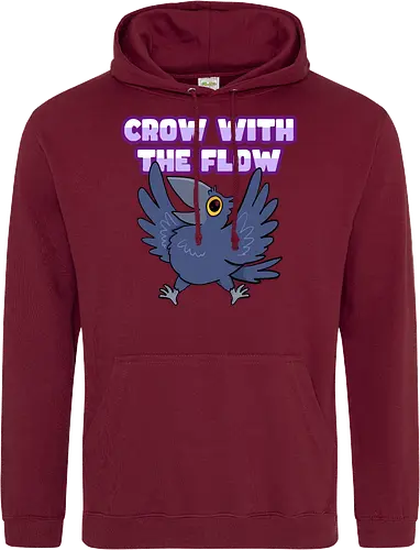 Crow with the flow - Crow, Krähe, Raven. Rabe - Standard Hoodie