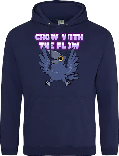 Crow with the flow - Crow, Krähe, Raven. Rabe - Standard Hoodie