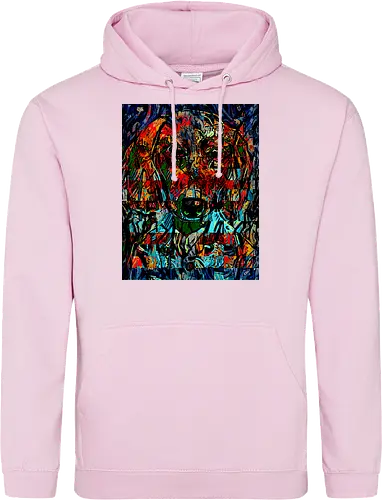 Digital Cyber Dog - Glitch Art, Abstrakt, Digital Art, Hund, Dackel, Hundeporträt, Dog Art, Vierbeiner, Haustier, Kontrastreich, Neongrün, Cyan, Grafikdesign, Pixeleffekt, Geek Art, Nerdwear, Statementshirt, Unkonventionell, Eyecatcher, Mosaik, Cyberpunk, Expressionismus, Psychedelisch, Moderne Kunst - Standard Hoodie
