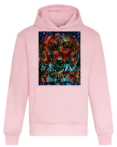 Digital Cyber Dog - Glitch Art, Abstrakt, Digital Art, Hund, Dackel, Hundeporträt, Dog Art, Vierbeiner, Haustier, Kontrastreich, Neongrün, Cyan, Grafikdesign, Pixeleffekt, Geek Art, Nerdwear, Statementshirt, Unkonventionell, Eyecatcher, Mosaik, Cyberpunk, Expressionismus, Psychedelisch, Moderne Kunst - Heavyweight Hoodie