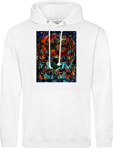 Digital Cyber Dog - Glitch Art, Abstrakt, Digital Art, Hund, Dackel, Hundeporträt, Dog Art, Vierbeiner, Haustier, Kontrastreich, Neongrün, Cyan, Grafikdesign, Pixeleffekt, Geek Art, Nerdwear, Statementshirt, Unkonventionell, Eyecatcher, Mosaik, Cyberpunk, Expressionismus, Psychedelisch, Moderne Kunst - Standard Hoodie