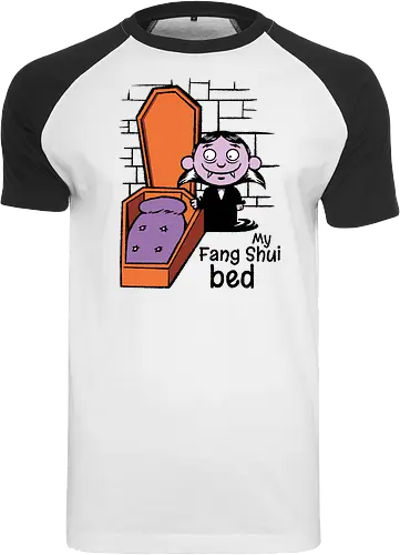 Fang Shui - Vampire, Dracula, Feng Shui, Bed - Raglan T-Shirt
