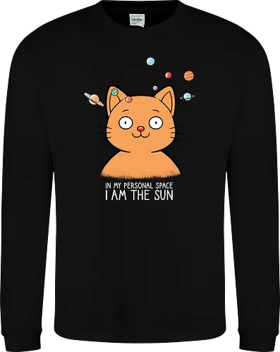 Pursonal space - Personal space, Cat, Cats, Space - Sweatshirt