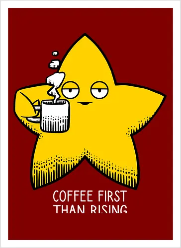 Rising star - Rising star, Coffee, Star - Kunstdruck
