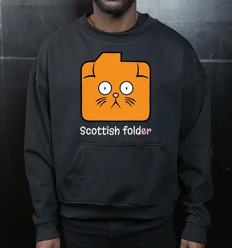 Scottish Folder - Cat, Cats, Folder, Scottish Fold - Cropped Sweatshirt