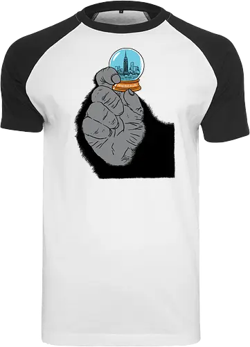 Souvenir - Movie, Kaiju, Empire State Building, Glass ball - Raglan T-Shirt