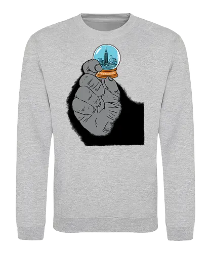 Souvenir - Movie, Kaiju, Empire State Building, Glass ball - Sweatshirt