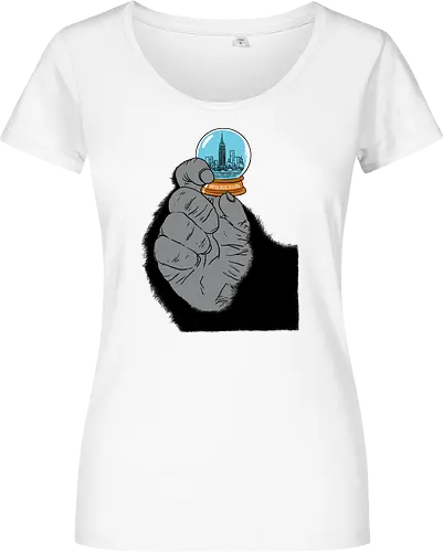 Souvenir - Movie, Kaiju, Empire State Building, Glass ball - Damen T-Shirt