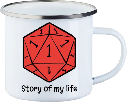 Story of my life - Dice, Self-irony, Board games - Emailletasse