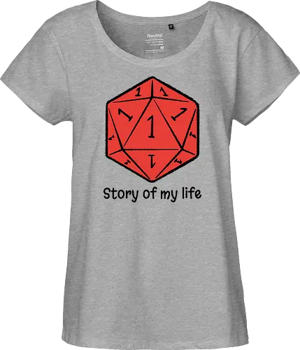 Story of my life - Dice, Self-irony, Board games - Fairtrade Girl Shirt
