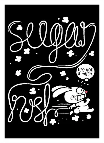 Sugar rush - Sugar rush, Sweets, Rabbit, Rabbit, Sugar - Kunstdruck