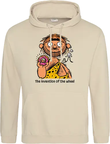 The invention of the wheel - Donut, Sweet, Caveman, Wheel - Standard Hoodie