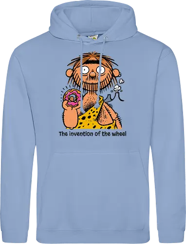 The invention of the wheel - Donut, Sweet, Caveman, Wheel - Standard Hoodie