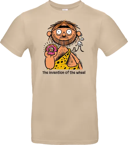 The invention of the wheel - Donut, Sweet, Caveman, Wheel - Standard T-Shirt