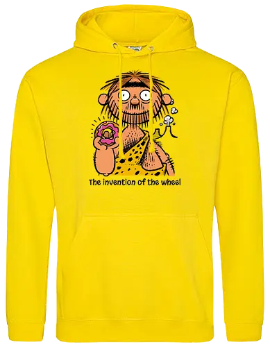 The invention of the wheel - Donut, Sweet, Caveman, Wheel - Standard Hoodie