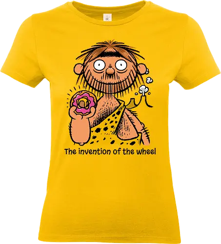 The invention of the wheel - Donut, Sweet, Caveman, Wheel - Standard T-Shirt (Frauen)