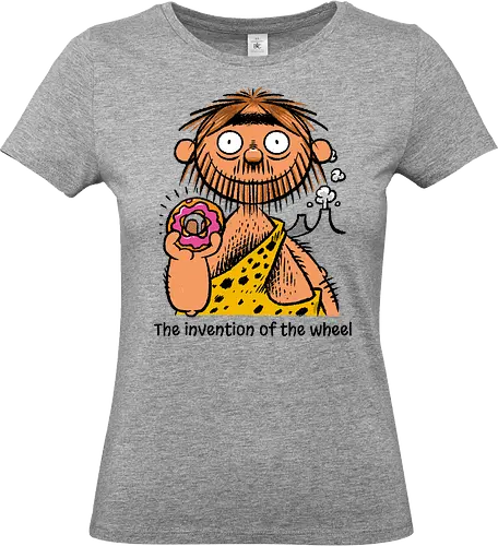 The invention of the wheel - Donut, Sweet, Caveman, Wheel - Standard T-Shirt (Frauen)