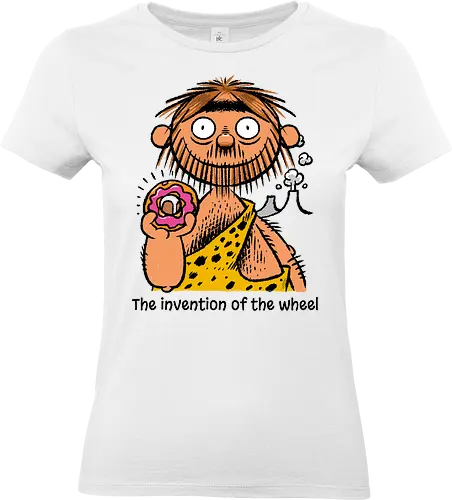 The invention of the wheel - Donut, Sweet, Caveman, Wheel - Standard T-Shirt (Frauen)