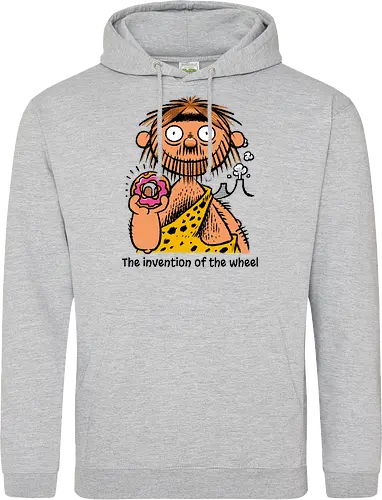 The invention of the wheel - Donut, Sweet, Caveman, Wheel - Standard Hoodie