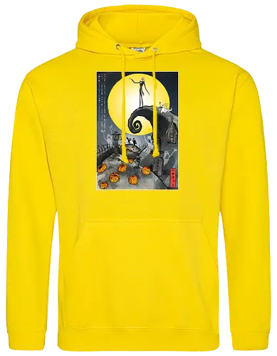 The Pumpkin in Japan - halloween, jack skeleton, zero, Nightmare, japan, japanese art, pumpkins, ghost - Standard Hoodie