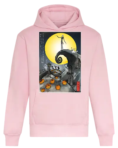 The Pumpkin in Japan - halloween, jack skeleton, zero, Nightmare, japan, japanese art, pumpkins, ghost - Heavyweight Hoodie