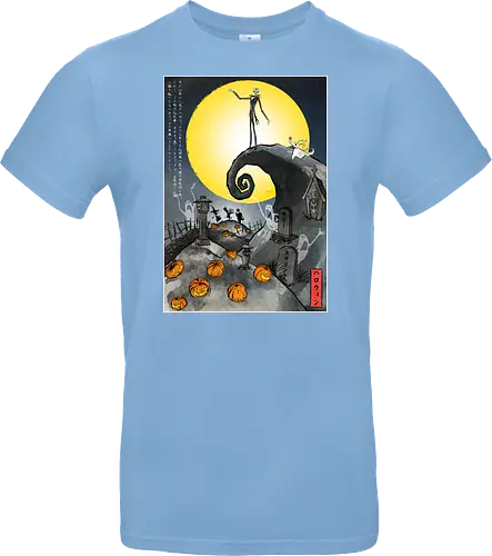 The Pumpkin in Japan - halloween, jack skeleton, zero, Nightmare, japan, japanese art, pumpkins, ghost - Standard T-Shirt