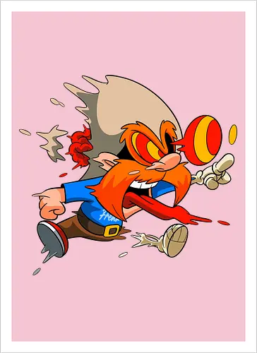 Freaky Oranger Cowboy Horror - Wütender Looney Underground Cartoon Kunst - oranger Cowboy Horror, wütender Cartoon Freaky, oranger Cowboy Skelett, Gehirn springt aus Hut, Underground Cowboy Horror Kunst, Yosemite Sam, horror, schmelzender Zombie Cowboy, Cowboy Horror Geek Druck, oranger Schnurrbart Cartoon Horror, blutende Zunge Cartoon, alternative Cowboy Kunst, Western Cartoon Horror, urbaner Cowboy Geek Druck, Pop Art Cowboy Horror, Cowboy Charakter Horror, dunkler Western Cartoon - Kunstdruck