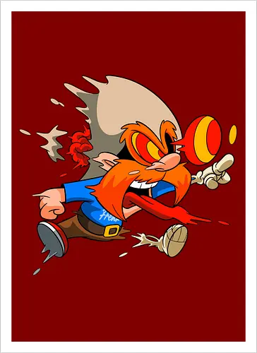 Freaky Oranger Cowboy Horror - Wütender Looney Underground Cartoon Kunst - oranger Cowboy Horror, wütender Cartoon Freaky, oranger Cowboy Skelett, Gehirn springt aus Hut, Underground Cowboy Horror Kunst, Yosemite Sam, horror, schmelzender Zombie Cowboy, Cowboy Horror Geek Druck, oranger Schnurrbart Cartoon Horror, blutende Zunge Cartoon, alternative Cowboy Kunst, Western Cartoon Horror, urbaner Cowboy Geek Druck, Pop Art Cowboy Horror, Cowboy Charakter Horror, dunkler Western Cartoon - Kunstdruck
