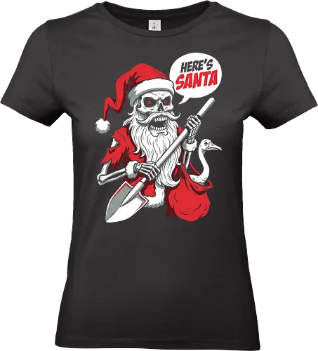 Slay Bells: The Undead Santa - zombie santa shirt, evil santa graphic tee, horror christmas apparel, undead claus clothing, dark humor holiday shirt, creepy christmas streetwear, alternative ugly sweater, skeleton santa merch, spooky festive fashion, anti christmas tee - Standard T-Shirt (Frauen)
