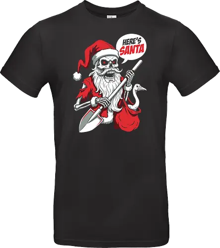 Slay Bells: The Undead Santa - zombie santa shirt, evil santa graphic tee, horror christmas apparel, undead claus clothing, dark humor holiday shirt, creepy christmas streetwear, alternative ugly sweater, skeleton santa merch, spooky festive fashion, anti christmas tee - Standard T-Shirt