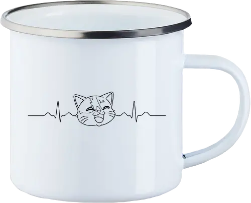 EKG Smilow - Smilow, Twitch, Streamer, Katze, Chaos, Liebe, Herz - Emailletasse