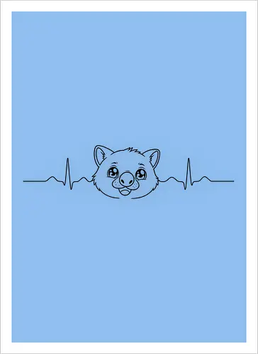 EKG Wolims - Smilow, Twitch, Streamer, Katze, Chaos, Liebe, Herz - Kunstdruck