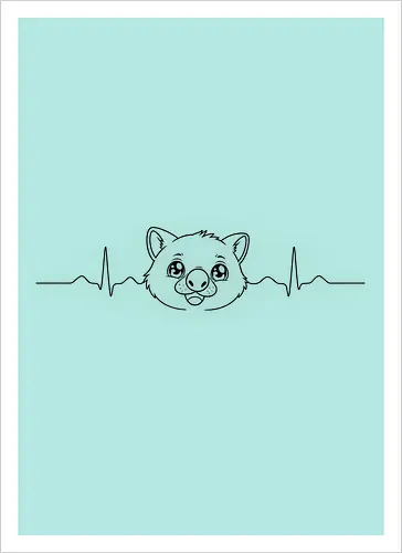 EKG Wolims - Smilow, Twitch, Streamer, Katze, Chaos, Liebe, Herz - Kunstdruck