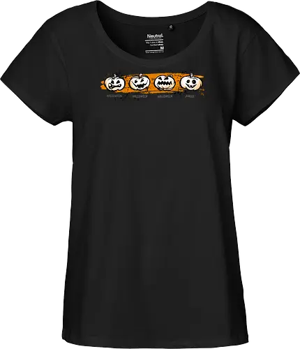 Hallo-ween - Oktober, Halloween, Herbst, Samhain, Kürbis, O'Lantern - Fairtrade Girl Shirt