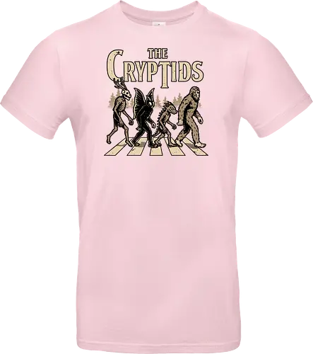 Cryptids Album Cover - Spooky Season, cryptids, cryptidm bigfoot, Cryptozoology, Sasquatch, chupacabra, mothman, wendigo, conspiracy, creatures, creature, mythical, Magical Creatures, Mythological Creatures, Strange Creatures, Mythological Creature, Mythical Creature, myth, mythical, legendary, monsters, monster, dark, Rock & Roll, forest, horror, scary, Music, Music Group, Musical, Classic, Rock, Rock And Roll, Rock N Roll, Album Cover, Album, Halloween, Eerie, Fright, Creepy, Halloween Design, Halloween Art, Halloween Aesthetic, Halloween Vibes, fun, Funny, Spooky - Standard T-Shirt