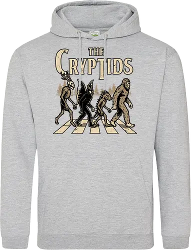 Cryptids Album Cover - Spooky Season, cryptids, cryptidm bigfoot, Cryptozoology, Sasquatch, chupacabra, mothman, wendigo, conspiracy, creatures, creature, mythical, Magical Creatures, Mythological Creatures, Strange Creatures, Mythological Creature, Mythical Creature, myth, mythical, legendary, monsters, monster, dark, Rock & Roll, forest, horror, scary, Music, Music Group, Musical, Classic, Rock, Rock And Roll, Rock N Roll, Album Cover, Album, Halloween, Eerie, Fright, Creepy, Halloween Design, Halloween Art, Halloween Aesthetic, Halloween Vibes, fun, Funny, Spooky - Standard Hoodie