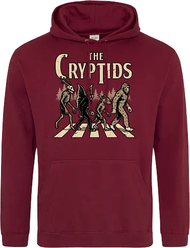 Cryptids Album Cover - Spooky Season, cryptids, cryptidm bigfoot, Cryptozoology, Sasquatch, chupacabra, mothman, wendigo, conspiracy, creatures, creature, mythical, Magical Creatures, Mythological Creatures, Strange Creatures, Mythological Creature, Mythical Creature, myth, mythical, legendary, monsters, monster, dark, Rock & Roll, forest, horror, scary, Music, Music Group, Musical, Classic, Rock, Rock And Roll, Rock N Roll, Album Cover, Album, Halloween, Eerie, Fright, Creepy, Halloween Design, Halloween Art, Halloween Aesthetic, Halloween Vibes, fun, Funny, Spooky - Standard Hoodie