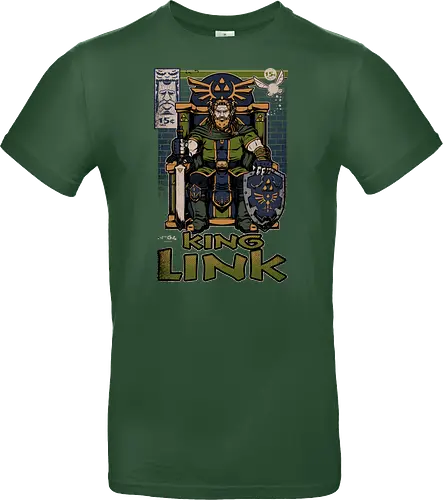 Elf Game King - Retro Vintage, Console, Retro Console, Platform, Fairy, Elf, King, Master Sword, Shield, Comic, Comic Book, Comics, Comic Books, Comic Book Cover, Throne, Video Game, Video Games, Game, Games, Classic Video Games, Classic Video Game, Classic Game, Classic Games, Nostalgia, Nostalgic, Adventure, Fantasy, Vintage, Retro - Standard T-Shirt