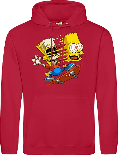 Freaky Gelber Skater Junge Horror - Underground Springfield Cartoon Kunst - gelber Junge Skate Horror, Cartoon Freaky Skater, gelbes Junge Skelett, Gesicht springt Schädel Cartoon, Skate Cartoon Horror, Zombie gelber Junge Skate, Geek Horror Skate Druck, dunkler Springfield Cartoon Skater, hervorquellende Augen Cartoon Horror, alternative Skate Kunst, Underground Cartoon Skater, urbaner Skate Geek Druck, Pop Art Horror Skate, Skater Junge Horror Charakter, Cartoon Skelett Skate - Standard Hoodie